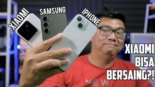 BELI HP FLAGSHIP KOK COBA-COBA?! FULL COMPARISON XIAOMI 14 VS IPHONE 15 VS SAMSUNG S23