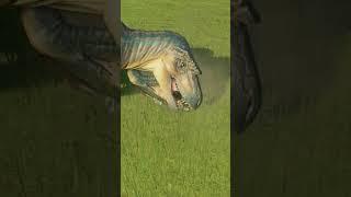 The Albertosaurus caught up and ate the little dinosaur
