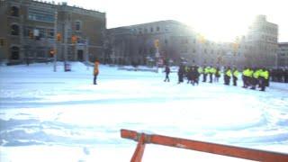 Canadian police arrest 70 at truck protest in Ottawa