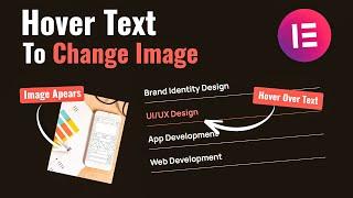 HOVER OVER TEXT to REVEAL IMAGE | FREE Elementor