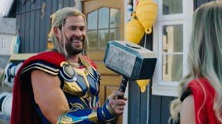 Thor Lifts Mjolnir - Thor: Love and Thunder (2022) Movie Clip