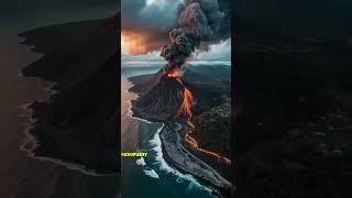 Volcanic eruption Wrath of nature  Made with ai  #volcanicisland #eruption