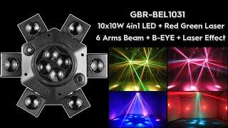 GBR-BEL1031 6 Arms Beam + B-EYE+Laser Effect Light