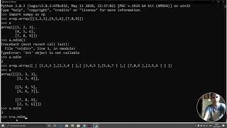 python 49 numpy ndim,size,shape