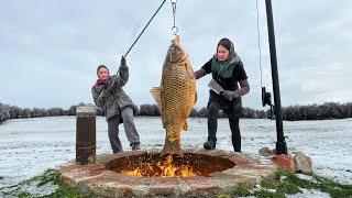 25кг Огромный Карп с ИКРОЙ Внутри Запеченный в Печи!