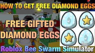 HOW TO GET FREE GIFTED EGGS & DIAMOND EGG IN BEE SWARM SIMULATOR! (Tips & Tricks) | Roblox