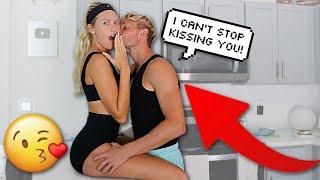 I Can't Stop Kissing And Hugging My Girlfriend Prank!!