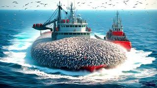 Horrifying Secrets of Herring Fishing, Fishermen Catch Hundreds of Tons of Herring on Modern Boats
