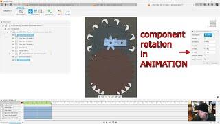 Fusion 360 component rotation in ANIMATION_ Transform Components, Set Pivot green checkmark.