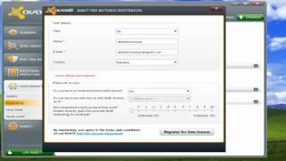 registered avast antivirus for free only with your email address