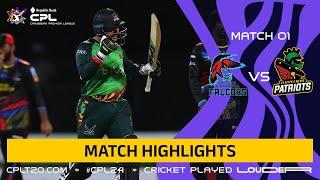 Highlights | Antigua & Barbuda Falcons vs St Kitts & Nevis Patriots | CPL 2024