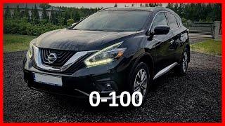 Nissan Murano Z52 2018 3.5 V6 260HP CVT acceleration 0-100 Dragy