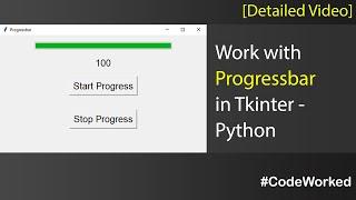 Work with Progressbar in Tkinter - Python Progressbar  #progressbar  #learnpython  #tutorial