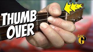 LOW G UKULELE Technique - Use your THUMB for FAST CHORD CHANGES