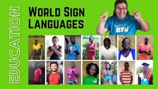 How to Sign EDUCATION in World Sign Languages + THE DEAF DREAM!