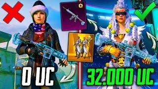 ЭТО УДАЧНАЯ ПРОКАЧКА АККАУНТА на 32000 UC В PUBG MOBILE! ПРОКАЧАЛ M416 ЛЕДНИК и ВЫБИЛ ЗОЛОТЫЕ МИФИКИ