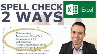 Spell Check 2 Ways! In Excel