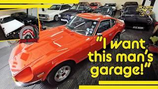 Secret Shed of Nissan Skylines (and more) // Car Cave Garage Tour Late Brake Show