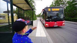 Sweden, Stockholm, ride with bus No 710 from Norrgårdsvägen to Källvägen