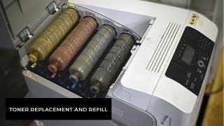 How to refill and replace toner in a Ricoh SP C440 | FotoCeramic