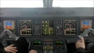 Заход в Домодедово UUDD Embraer 190/Embraer 190 approach. Cockpit view.