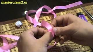 Роза за 5 минут из ленты. Цветы из ткани для начинающих (handmade)