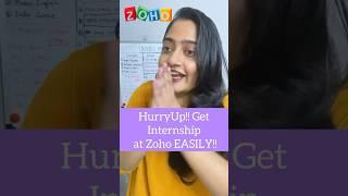 Get Internship at ZOHO Easily