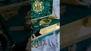 Green Quran set with jaynamaz 