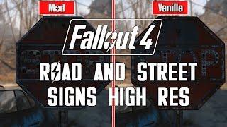 Fallout 4 Mods - Road and Street Signs High Res Retexture 4K