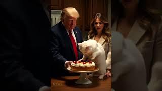 Trump’s Cake Gets Licked by the Cat!  | Melania Can’t Stop Laughing