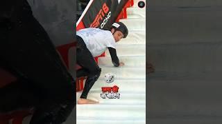 This Guy Cheated the Slippery Stairs Challenge || Then Karma Hit Back Instantly!  (_@ESPN) #shorts
