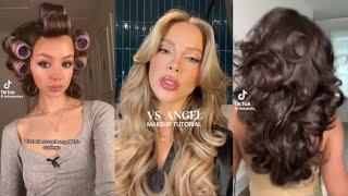 Victoria’s Secret hair and makeup tutorial TikTok compilation 