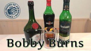 Бобби Бернс коктейль с виски и Бенедиктином, Bobby burns cocktail with whisky and Benedictine