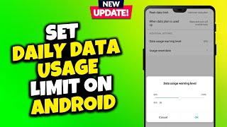 How to Set Daily Data Usage limit on Android 2024 | FIXED IT