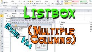 How to Create 3 Column Listbox on Worksheet or Userform in Excel VBA