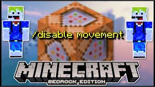 Minecraft Bedrock - How To Disable Player Movement & Camera (/inputpermission Command)