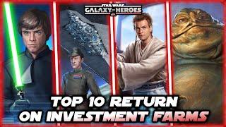 The Top 10 Return on Investment Farms in Star Wars Galaxy of Heroes!