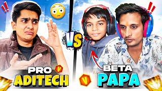 Aditech Vs Baap Beta In Free Fire  Aukaat Ki Baat  - Free Fire Max