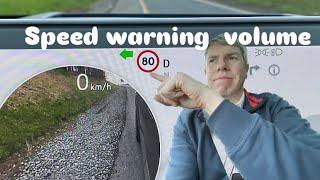 How to permanently reduce speed and traffic sign warning volume to a lower level on a Hyundai