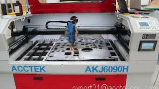 ACCTEK CHINA AKJ6090H  CO2 LASER METAL AND NONMETAL CUTTING MACHINE