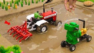 diy mini tractor cultivator science project | diesel engine water pump @sanocreator