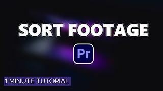 How to Sort Footage by Date Created in Adobe Premiere Pro