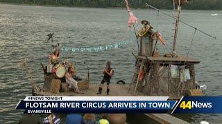 Flotsam River Circus performs on Ohio River in Evansville