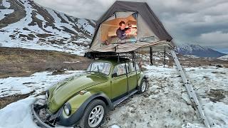 4 Days Camping in a Volkswagen Beetle - Small Car in Alaska