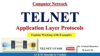 CN 34 : TELNET | Application Layer Protocol | Working with Example