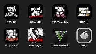 Grand Theft Auto,San Andreas,Liberty City Stories,Vice City,GTA III,GTA Chinatown Wars,Max Payne