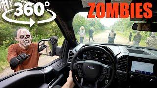 Scary Zombie Apocalypse 360° camera experience (Massive Zombie Horde blocks Road)