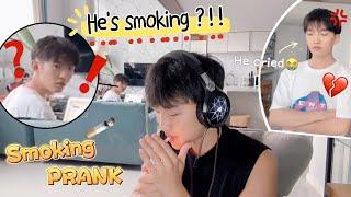 Pretending To Smoke And Arguing With Boyfriend After Being Caught! Couple Smoking Prank