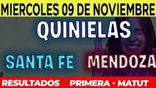 Quinielas Primera y matutina de Santa Fé y Mendoza, Miércoles 9 de Noviembre