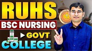RUHS BSc Nursing 2025 College | Rajasthan BSc Nursing 2025 Top College | RUHS CUET 2025 Cut Off